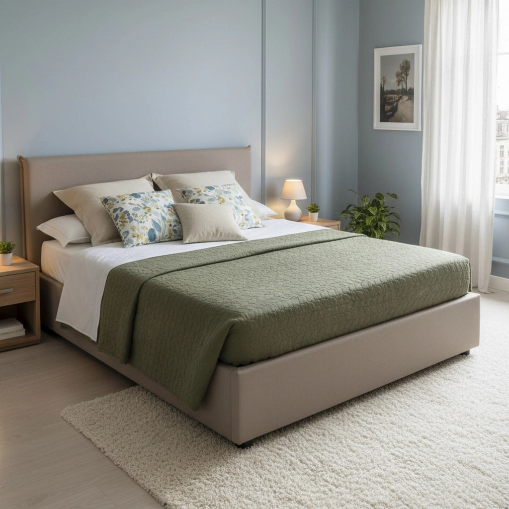 Letto Matrimoniale Ariella, Letto Matrimoniale Contenitore Made in Italy, Grigio