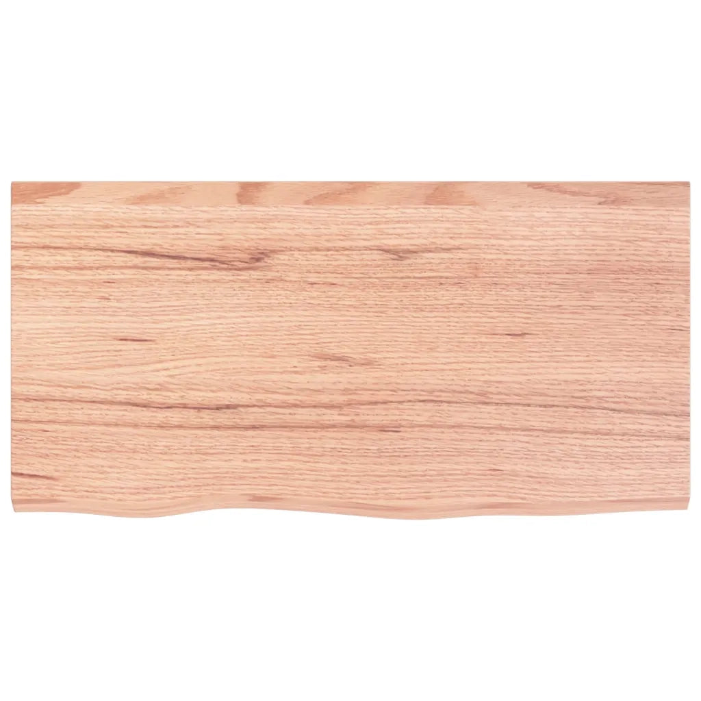 Ripiano Muro Marrone 80x40x(2-6) cm Massello Rovere Trattato 363667