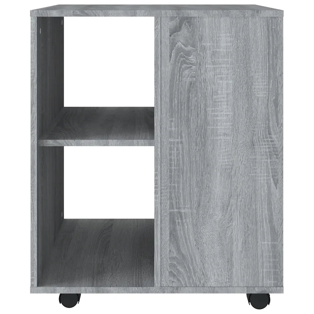 Mobile contenitore moderno su ruote dimensioni 60 x 53 x 72 cm con rotelle bloccabili in legno composito grigio. Codice articolo: 02_0048260.