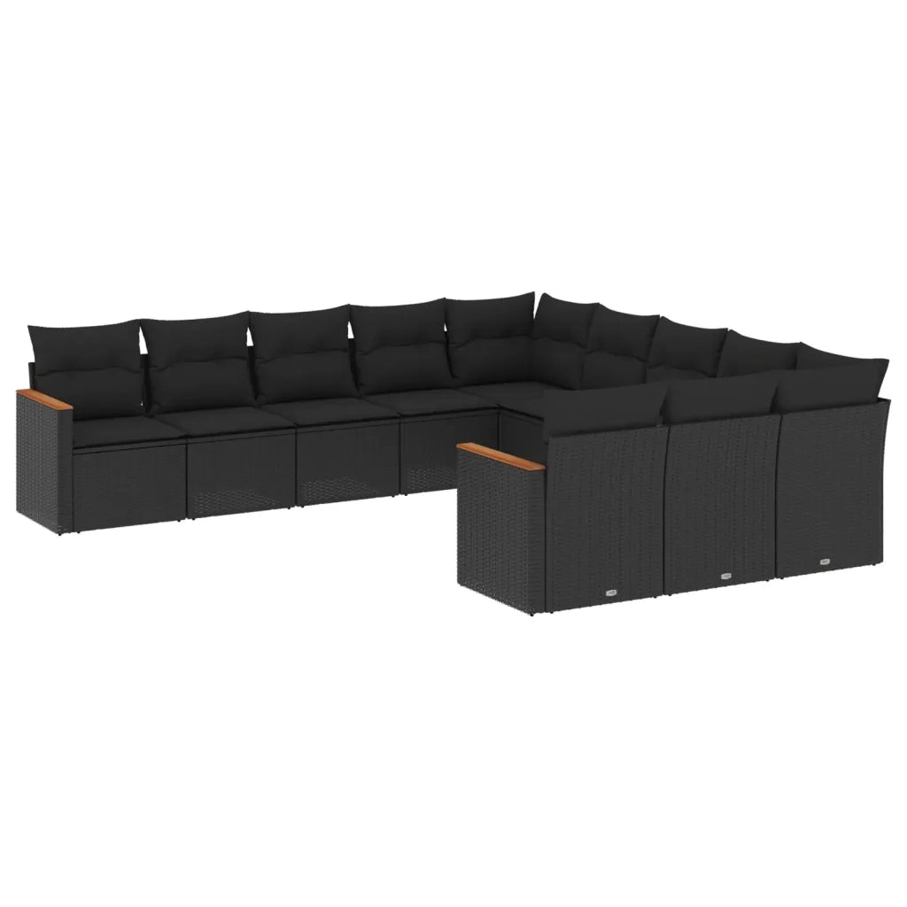 Set Divani da Giardino 11 pz con Cuscini in Polyrattan Nerocod mxl 92774