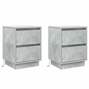 Set di 2 Comodini | Armadio da Notte | Mobiletto da notte Grigio cemento 39 x 34,5 x 50 cm