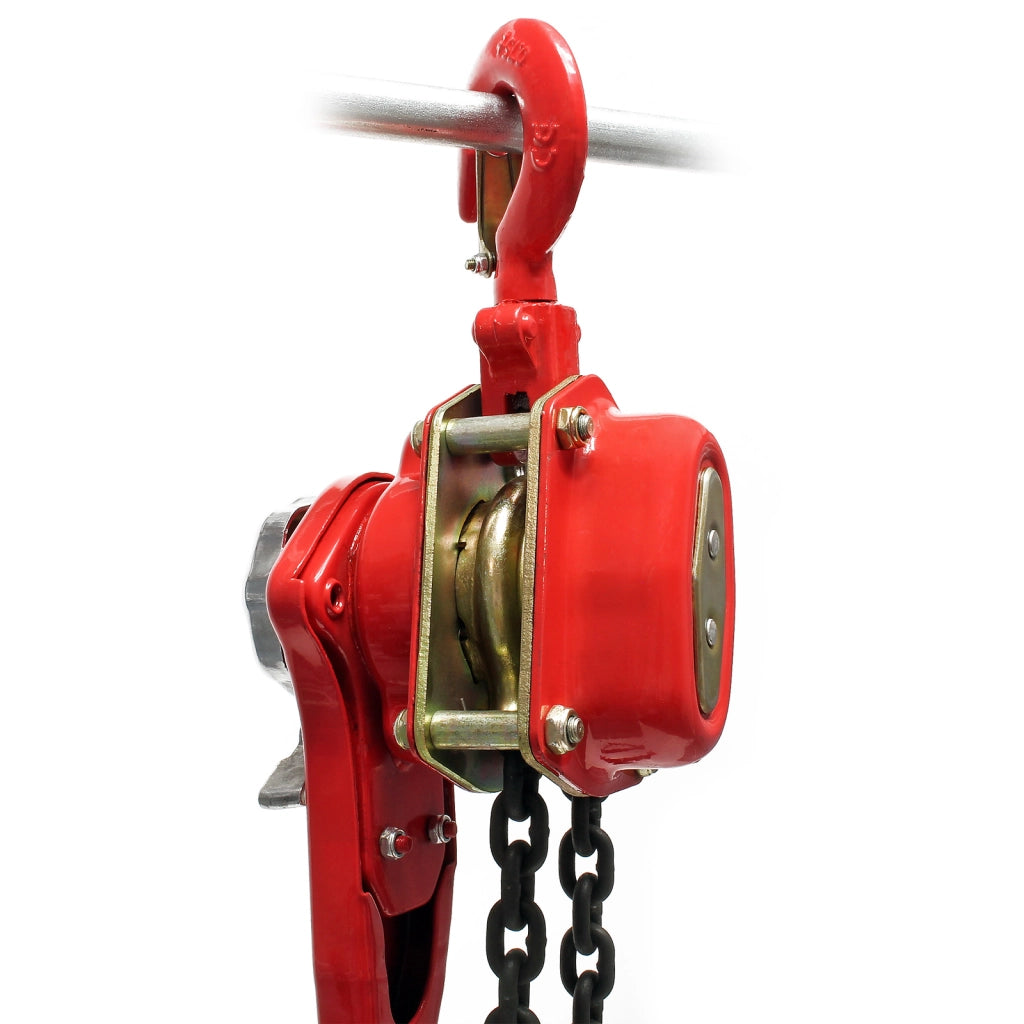 Paranco a catena manuale, max 750 kg, con catena di 1,5 m, per sollevamento di carichi pesanti