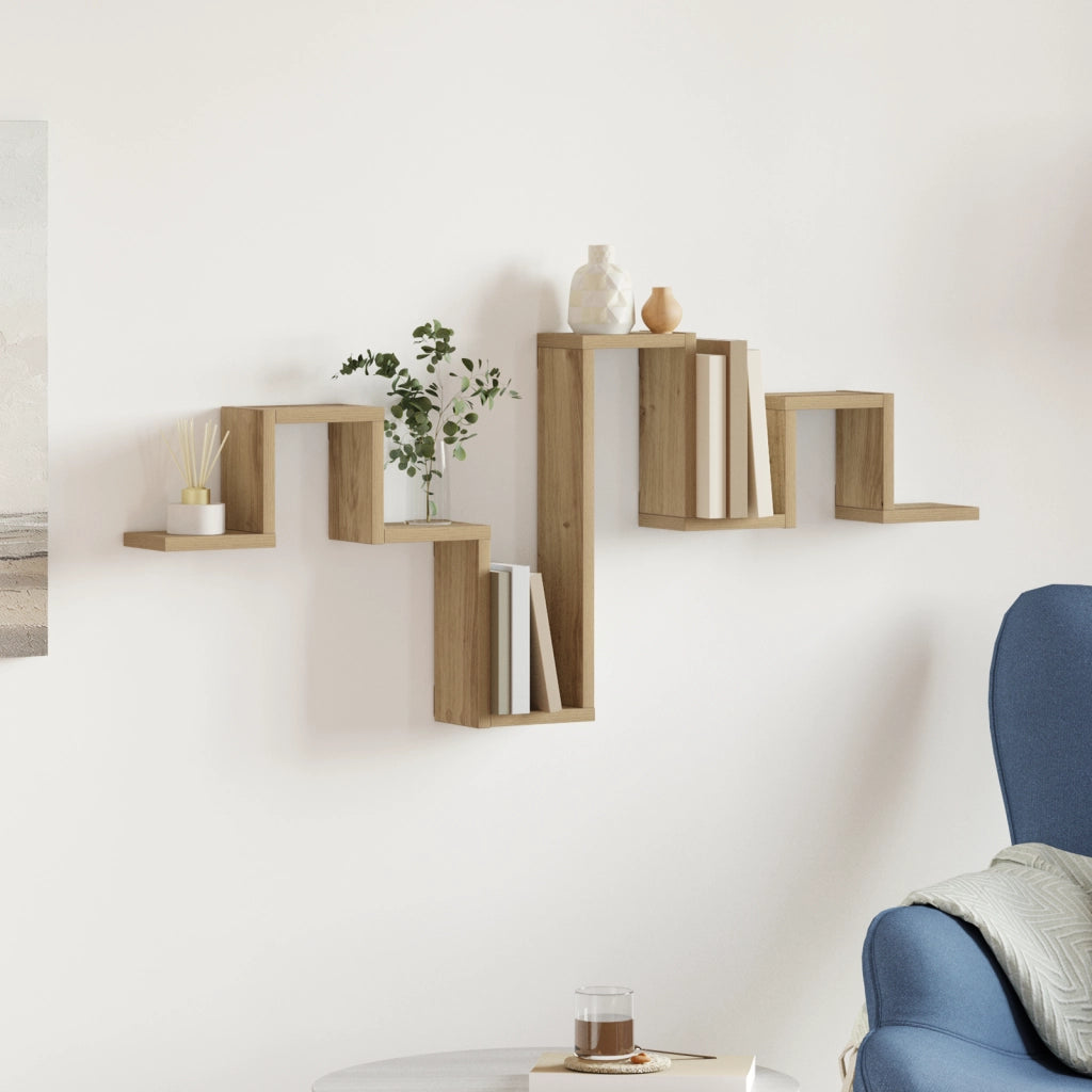 Mensola in rovere artigianale 104,5x10x43 cm in legno ingegnerizzato