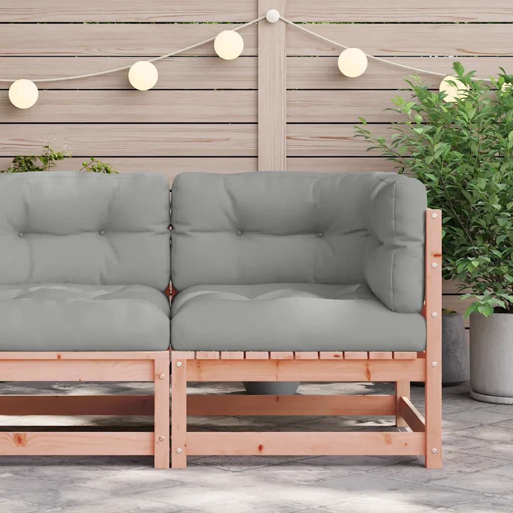 Divano Angolare da Giardino con Cuscini Legno Massello Douglas 838067