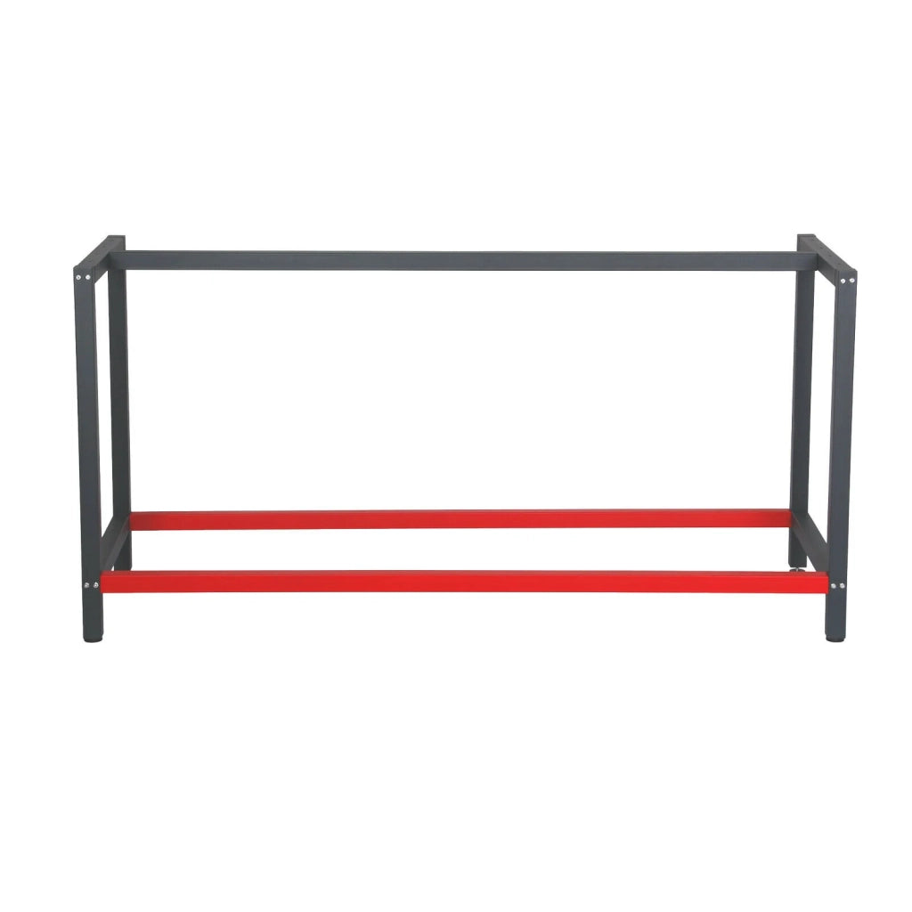 Gamba per banco da lavoro 175 cm supporto scrivania in acciaio rosso antracite imballo officina 16_0002510