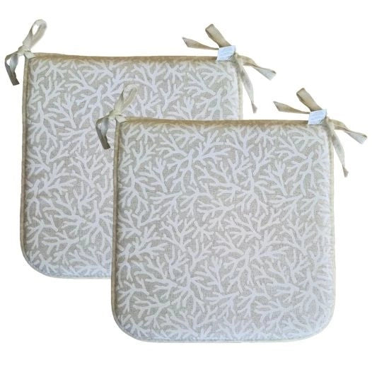 CUSCINI SEDIA 40X40 BIANCO CORALLIUM PER SEDUTA ARREDO CASA GIARDINO S/M