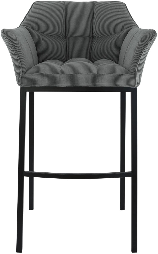 Sgabello bar Damaso B Cord con telaio a 4 piedi 4