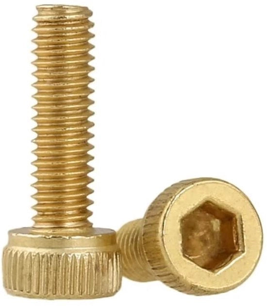 Viti Inbus M2x6mm in Rame - 30 Stuks - Viti a 6 Volti - Elementi di Connettività