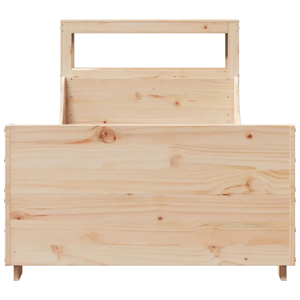 Letto senza Materasso 90x200 cm in Legno Massello di Pino 3306468