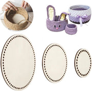 Tre pezzi base per mandola in legno naturale - 10/15/20cm - cerchio Blanco - accessori per la tessitura DIY