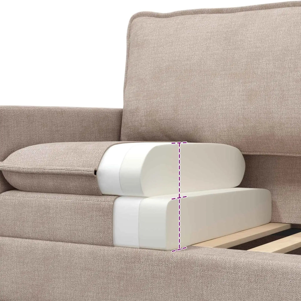 Divano | Divano da soggiorno | Sofa Beige 76 x 81 x 87,5 cm Poliestere