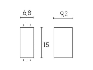 Applique da Esterno 2 Luci Gu10 in Alluminio Sovil Grigio