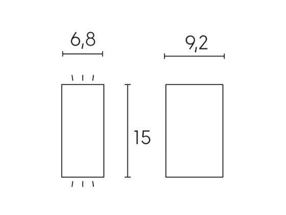 Applique da Esterno 2 Luci Gu10 in Alluminio Sovil Acciaio