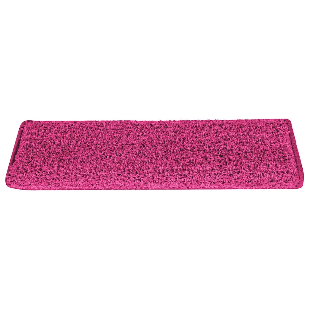 Tappetini per scale 15 pz 65x21x4 cm Rosa Bordo rettangolare 326203