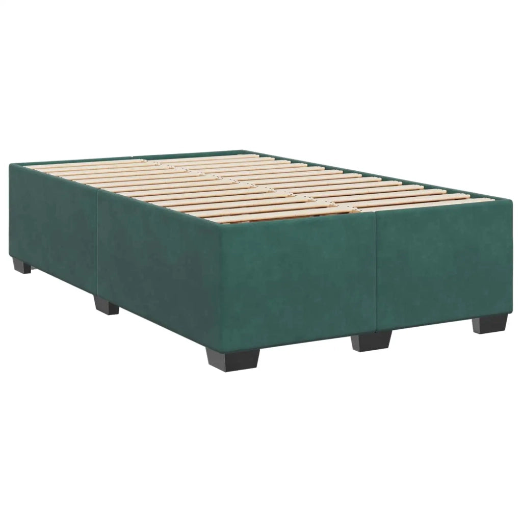 Letto box spring con materasso Verde Scuro 120 x 200 cm Velluto 3455093