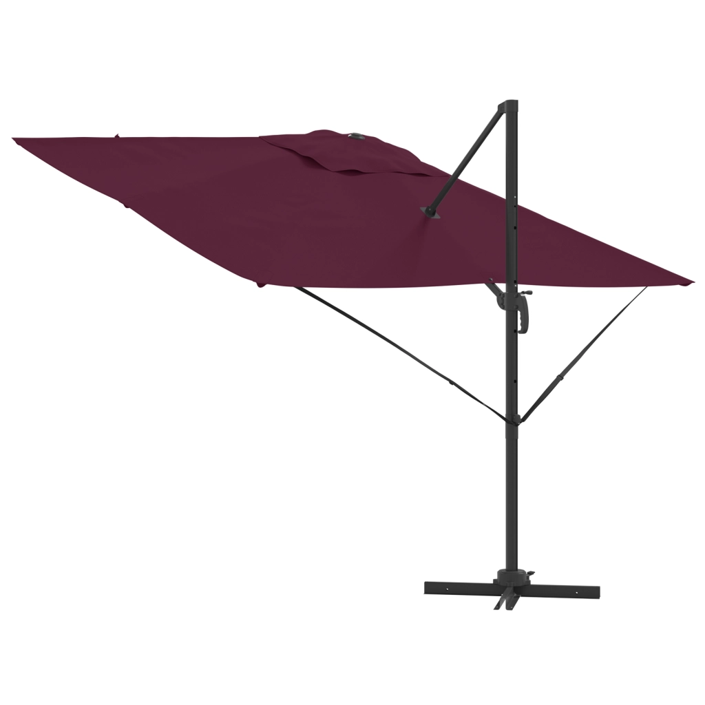 Ombrello da Patio Rosso borgogna Alluminio, Poliestere Grande