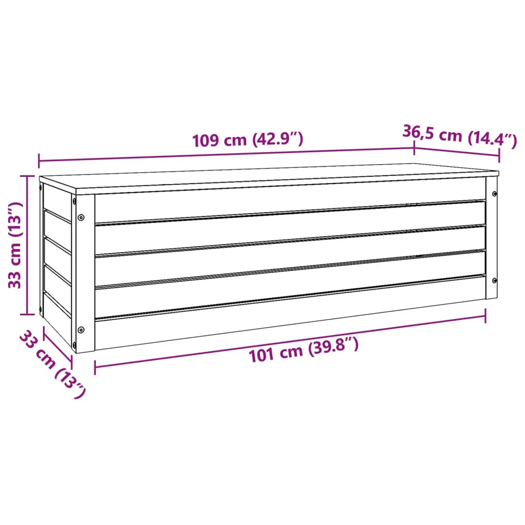 Scatola di Stoccaggio Marrone cerato 109 x 36,5 x 33 cm 865371