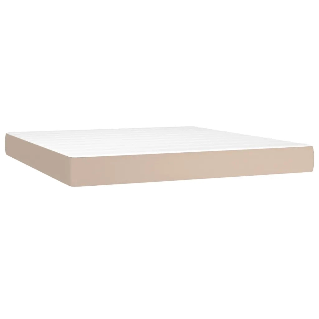 Giroletto Molle Materasso e LED Cappuccino 160x200cm Similpelle cod mxl 62922