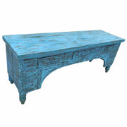 Mobile basso artigianale in legno 165-175x45x57h cm
