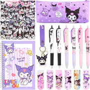 Set di Scuola per Bambini, Materiale da Ufficio per Bambini, Set di Scuola con Pennarelli, Etui, Chiave, Sticker, Libretto, Cartellini, Set di Regali per Bambini