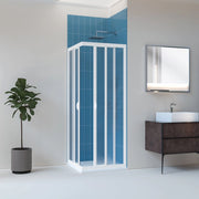 Box doccia scorrevole acrilico e pvc bianco h.190cm due lati Refote Lucy 80x120 cm