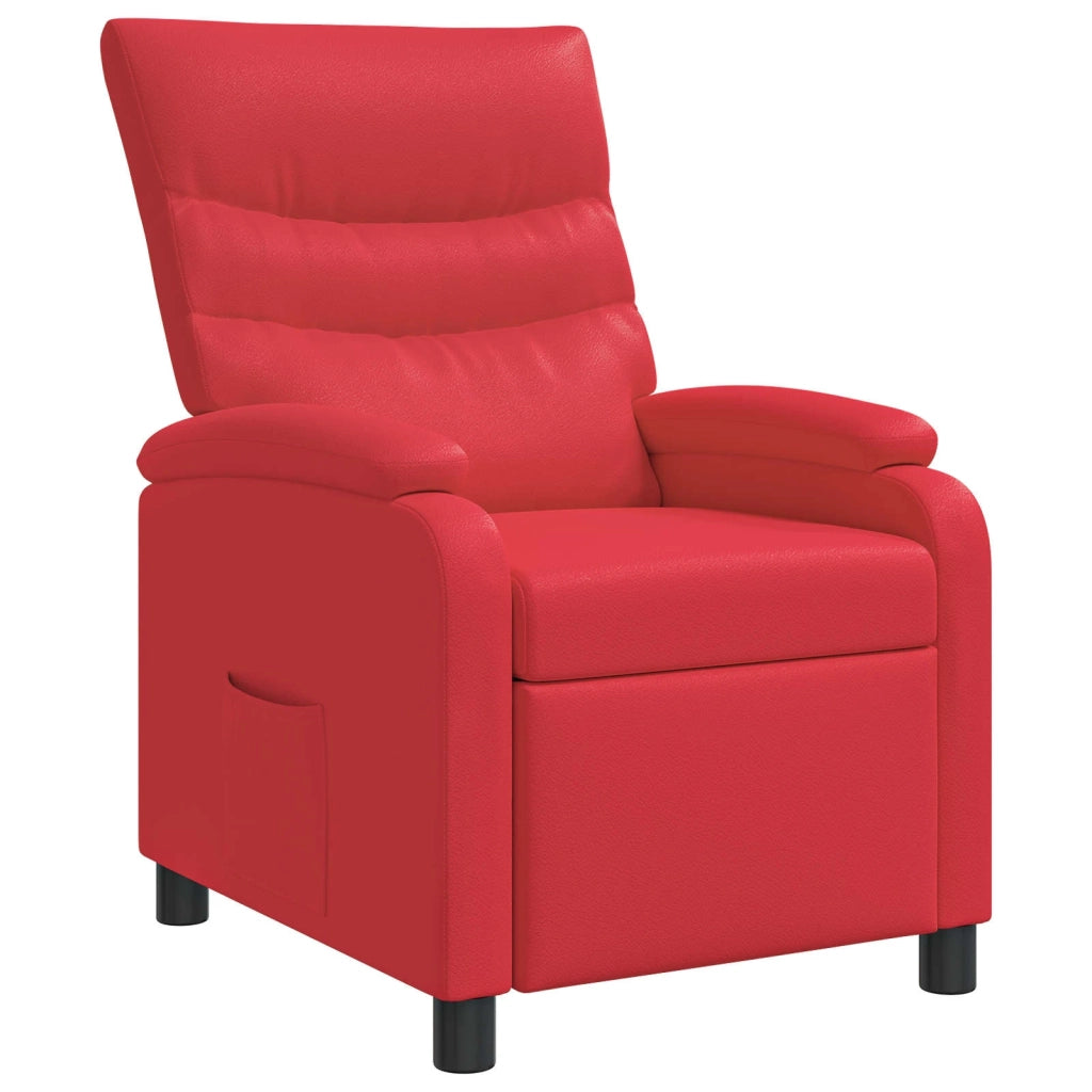 Divano Sedia-Poltrona reclinabile Rosso Similpelle 797817