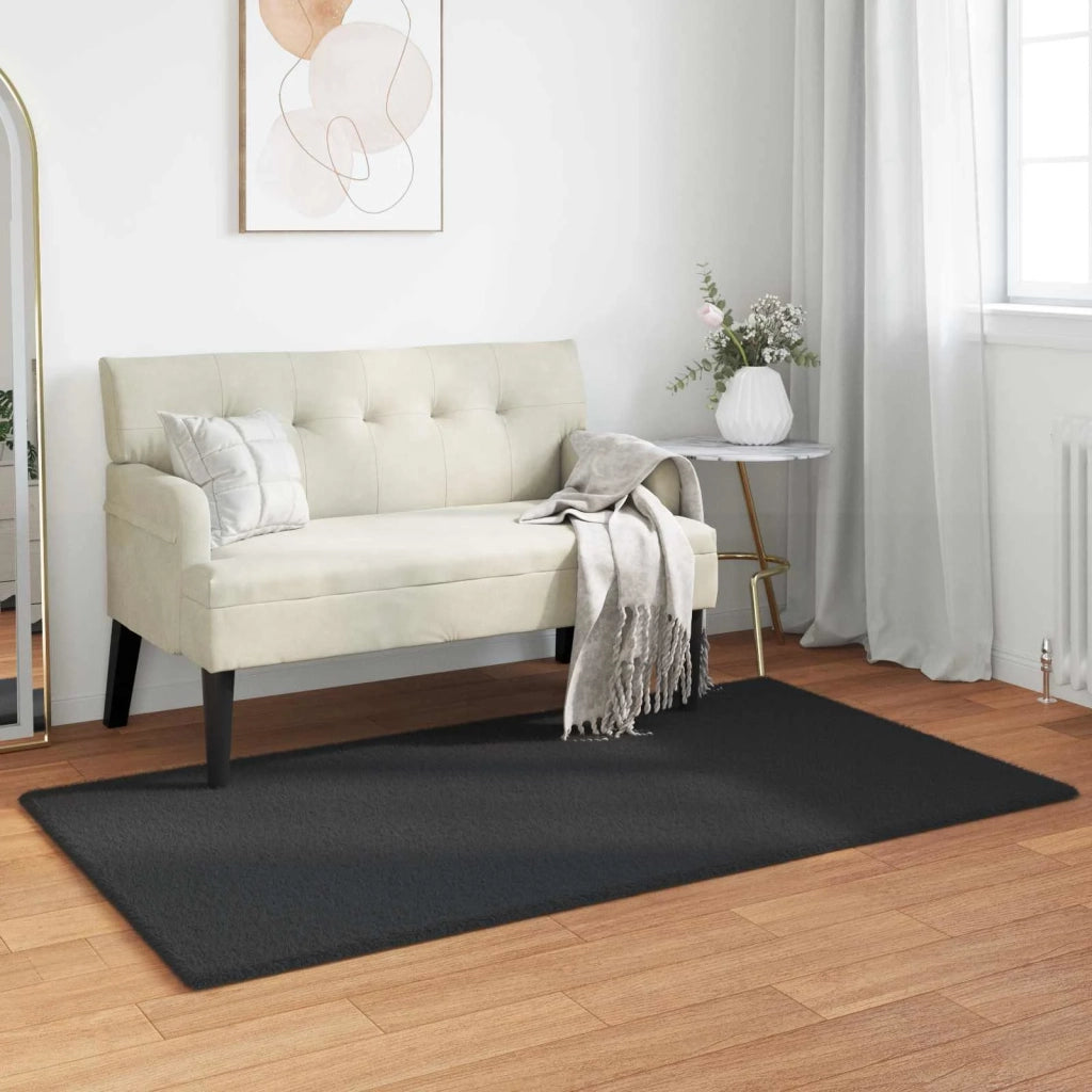 Tappeto antiscivolo in sintetica di coniglio OLITE Nero 42021719