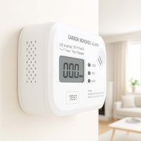 Set 5x Rilevatore monossido di carbonio con display 120 x 74 x 31 mm, allarme CO con batterie sostituibili incluse