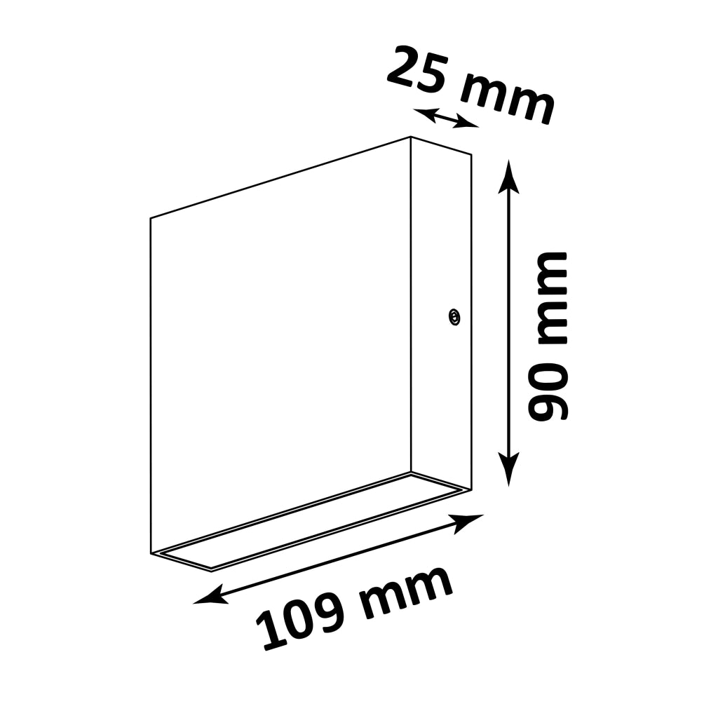 Applique esterno LED doppia quadrata bianca Polux 315663