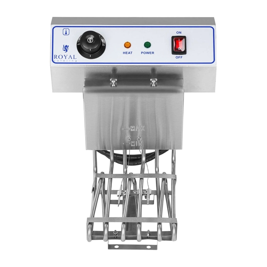 Friggitrice in acciaio inox 1 vasca da 10 litri resistenza rimovibile rubinetto di scarico professionale 3614011