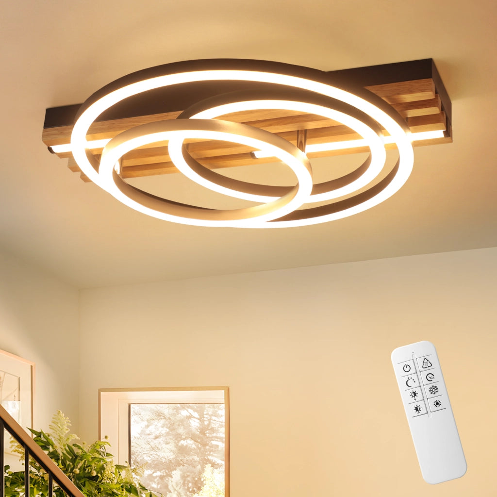 ZMH Plafoniera ad anello LED moderna 44W dimmerabile con telecomando per soggiorno cucina sala da pranzo e ufficio