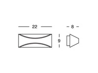 Lampada Applique Piccola Riflettente  6W a Led Cob Colore Bianco per Esterno Linea Moon Sovil