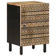 Mobiletto da bagno in legno massello di mango in stile retrò che offre un elegante spazio di archiviazione 38 x 33 x 58 cm legno nero 02_0057840