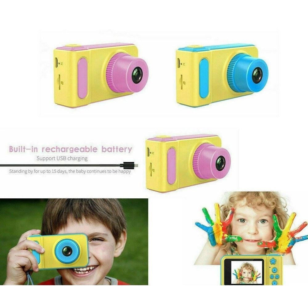 Trade Shop - Kids Camera Fotocamera Digitale Hd Impermeabile 2" Sport Action Camera Micro Sd -