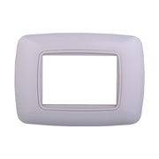 Placca Plastica Bombata Serie Space 3P Colore Bianco Completo Compatibile Con Bticino Living International