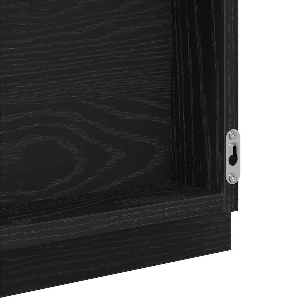 Specchio-Specchio Decorativo Rovere Nero 90 x 8,5 x 37 cm Legno multistrato