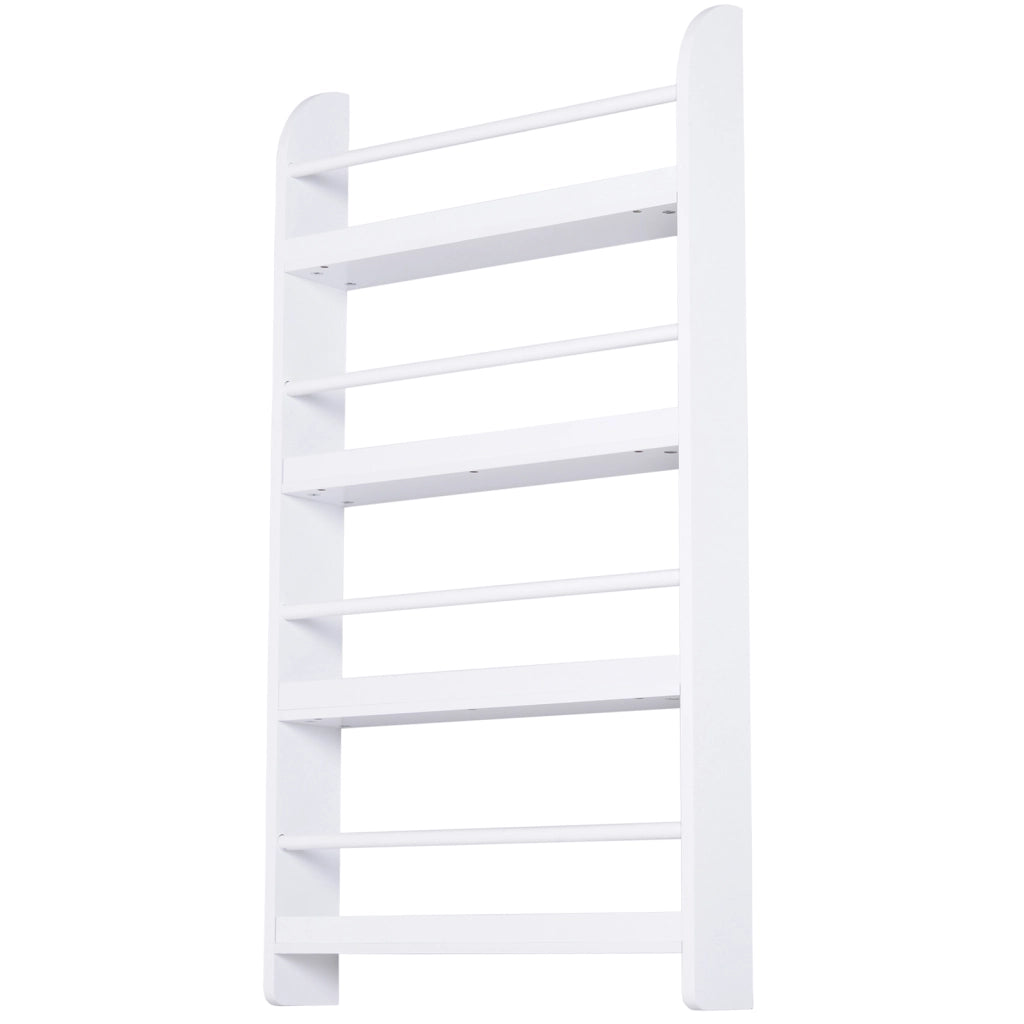 Libreria a Parete per Bambini con 4 Ripiani ¨C Zephmum ¨C Bianco 59x12x113cm