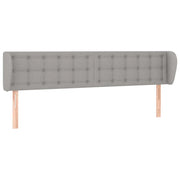 Testiera | Testata ad Orecchio Grigio Chiaro 203x23x78/88 cm in Tessuto