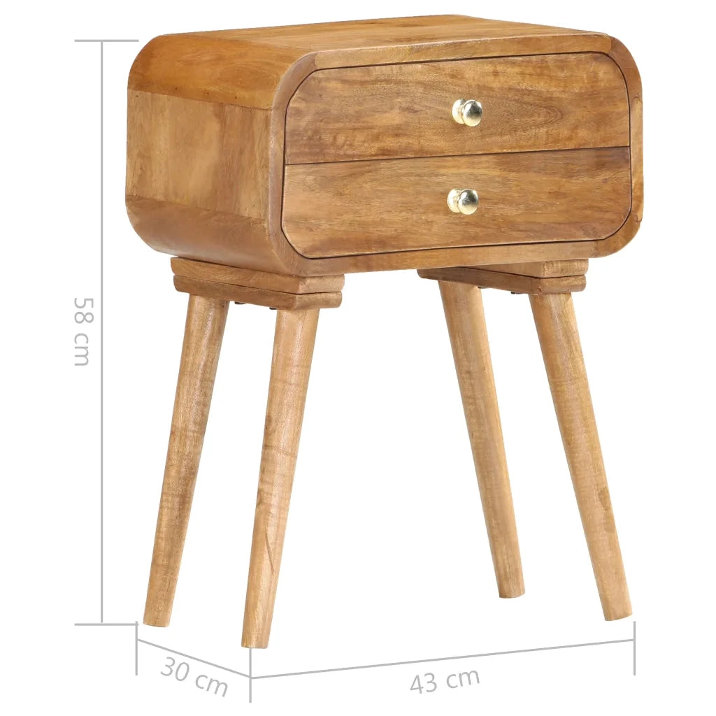Comodino 40x30x58 cm in Legno Massello di Mango 285851