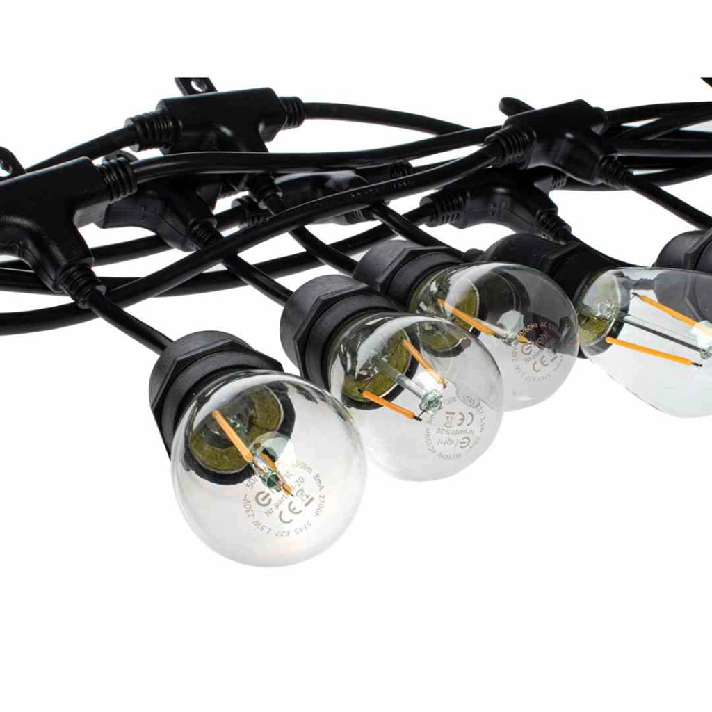 Girlanda LED da esterno Eko-Light 10m 10xE27 IP44 nera