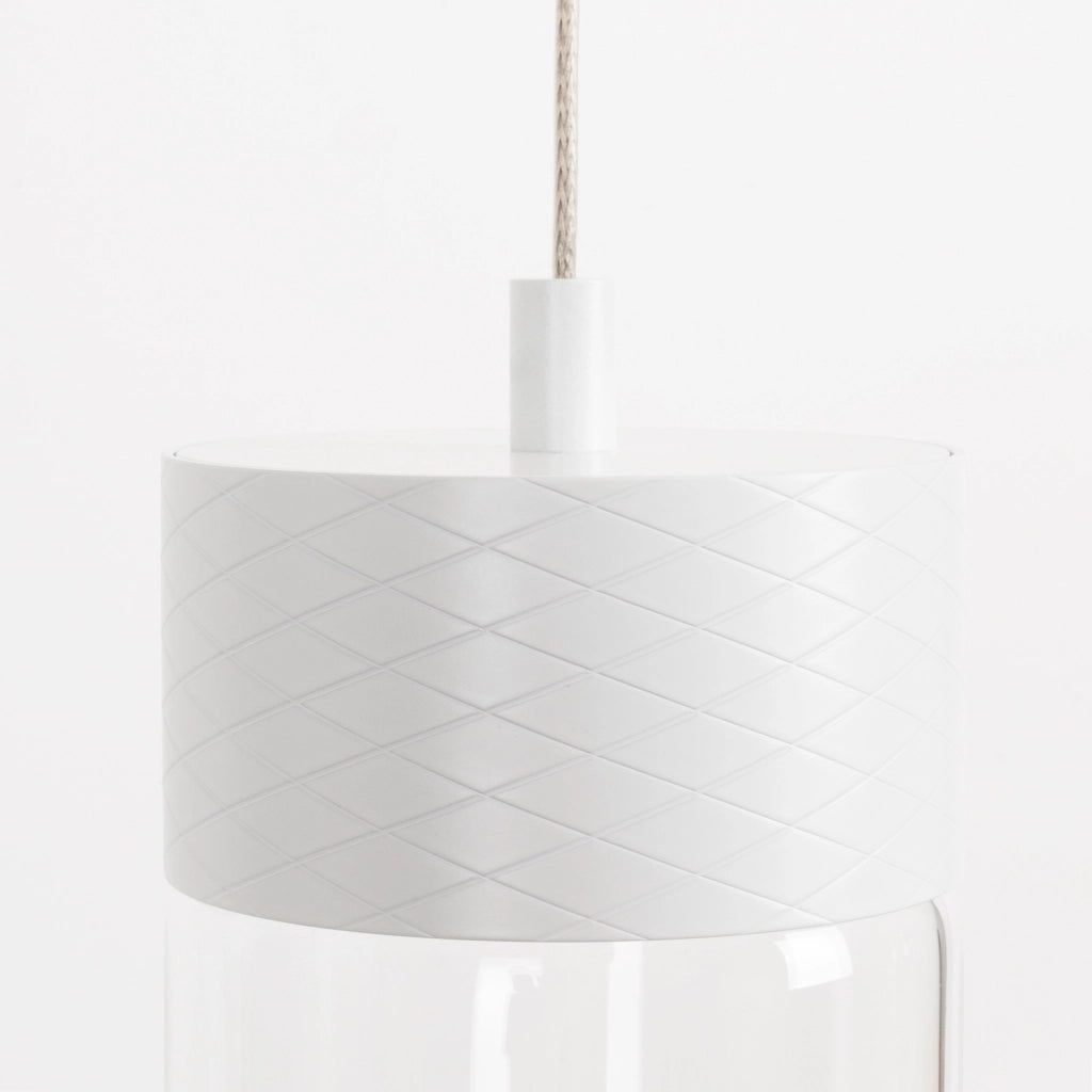 Lampada sospensione Fusion tubo vetro bianco LED 7W Maxlight