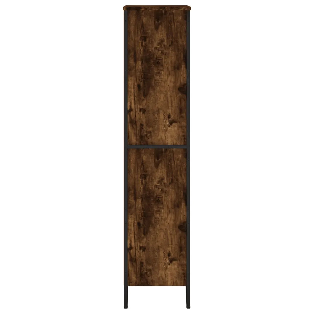 Libreria-Scaffale per Libri-Mobile di Stoccaggio Rovere Fumo 80x31x137,5 cm in Truciolato