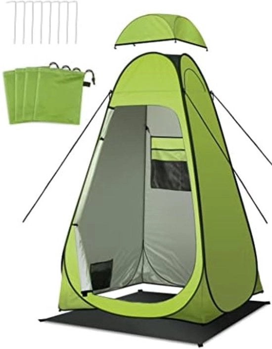 Tenda per il bagno - Tenda per l'accesso - Tenda WC - Tenda per la toilette - Camping - Verde Apple