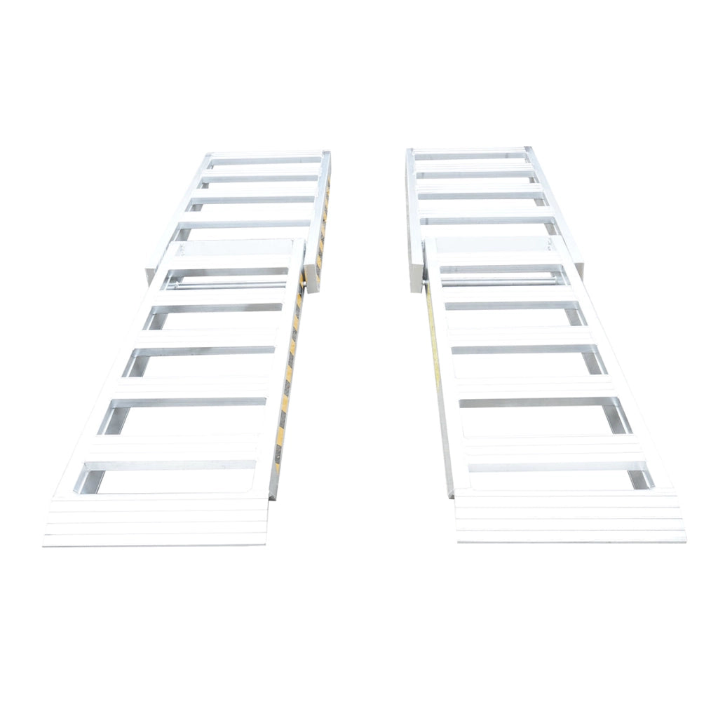 Set di rampe pieghevoli in alluminio da 1 tonnellata per carico/scarico 250x60x10,5 cm
