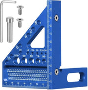Square di Misura 225-90° in Lega di Alluminio - Combinazione Quadrata per Falegnami - 11 Fori di Scavo - Multifunzionale