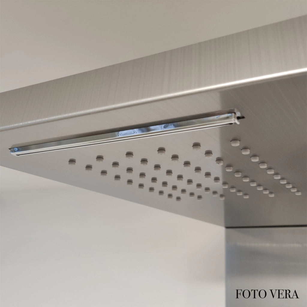 Colonna idromassaggio inox spazzolato termostatica | diamante