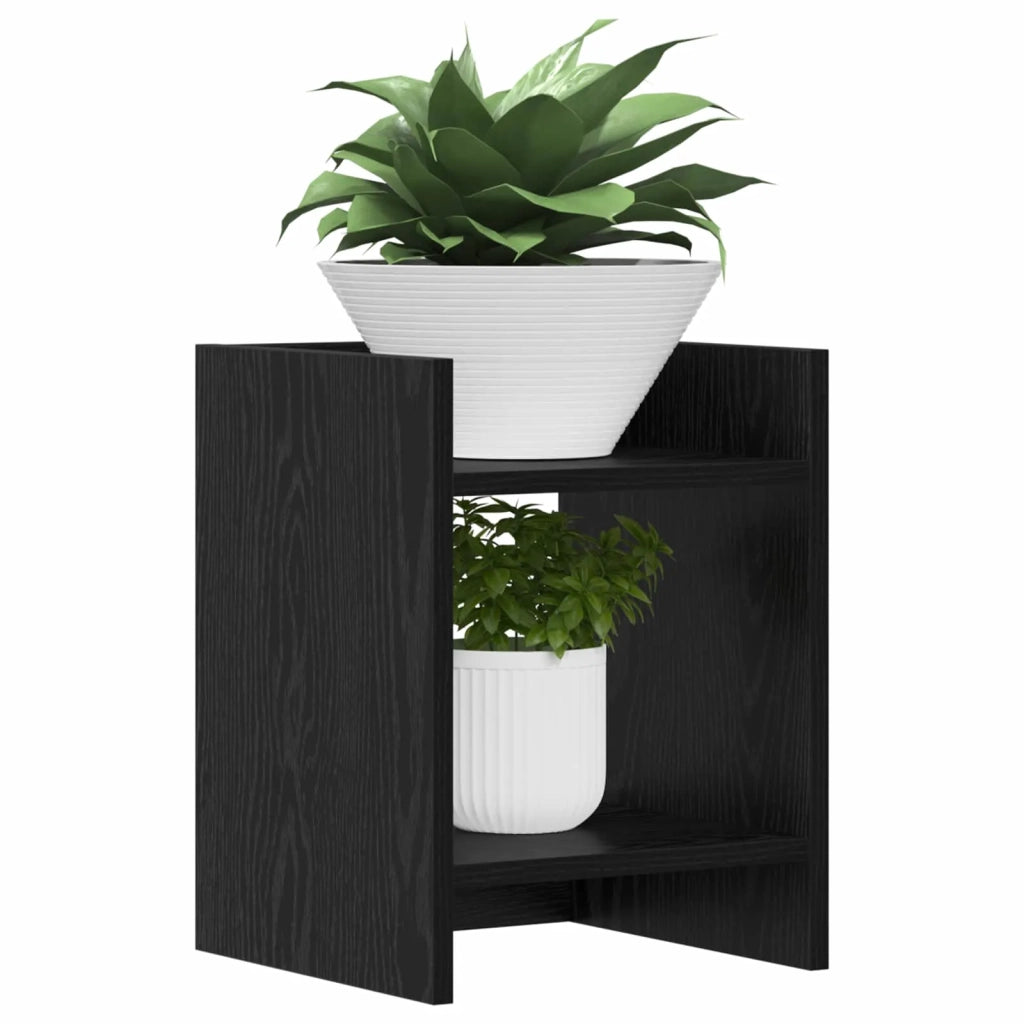 Supporto per piante Rovere Nero 30 x 30 x 40 cm 899612
