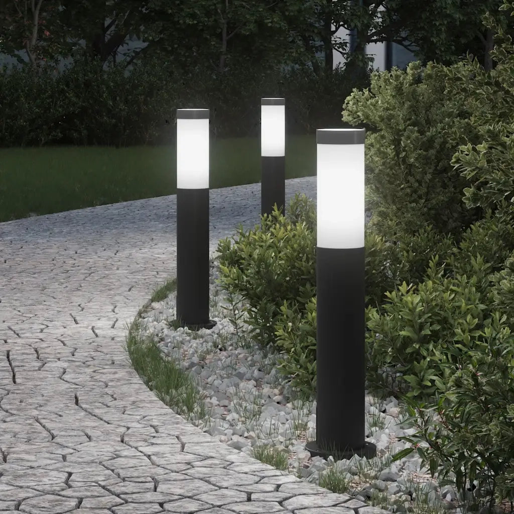 Lampioni a palo 3 pz 50 cm Acciaio Inox IP44 4006024