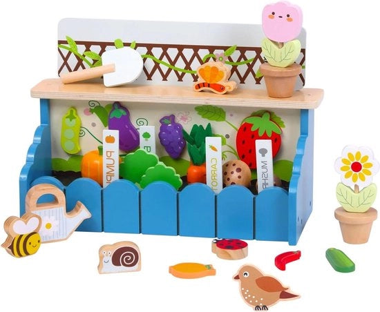 Set di giardinaggio per bambini - giocattoli educativi per 2 anni - apprendimento di frutta e verdura - simulazioni di ruoli del giardiniere - regalo per Natale o compleanno per bambini.