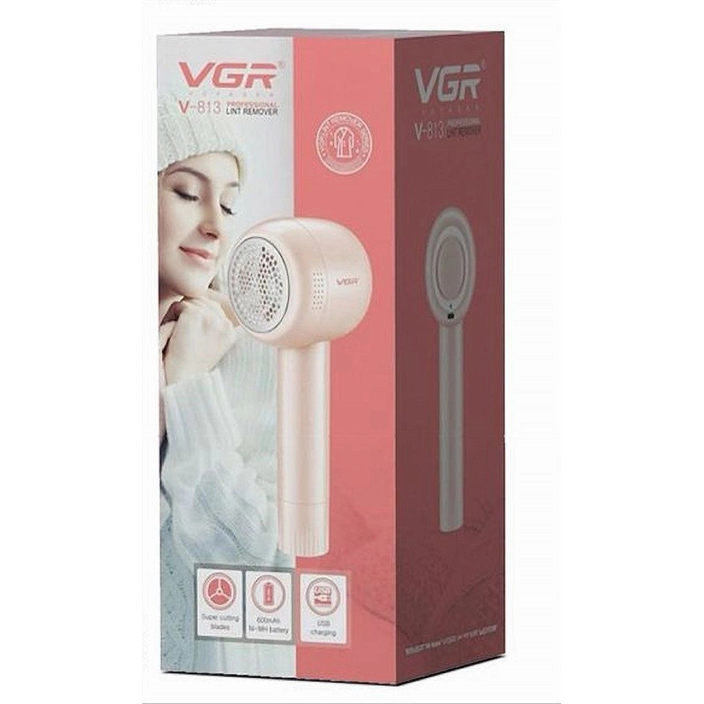 Trade Shop - Vgr V-813 Levapelucchi Professionale Ricaricabile Usb | Uso Professionale - Rosa